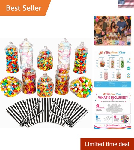 Plastic sweet jars - plastic, jars,