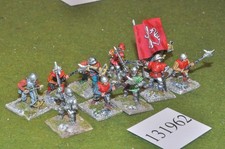 28mm medieval / wars of roses - infantry 10 figs front rank - (131962)
