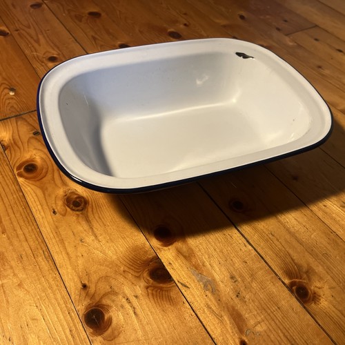 Vintage enamel metal pie - metal,