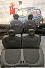 Fiat 500 SPORT Seats in Black with Door Cards Fit 2008 Onward FREE FITTING