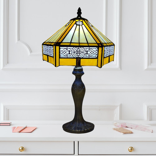 Tiffany style table lamp - table,