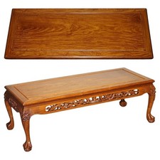 VINTAGE ORIENTAL CHINESE CABRIOLE PAW FEET WITH CARVED DRAGON DESiGN