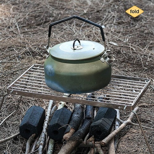 Foldable camping grill rack - foldable,