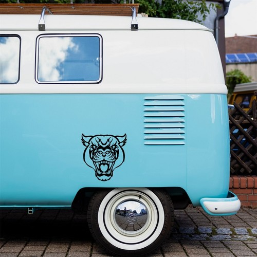 Angry panther sticker car - panther,