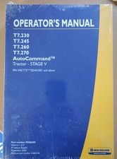New Holland T7.230, 245, 260, 270 AutoCom Stage V Operators Manual (2* booklets)