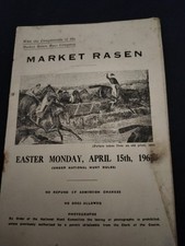 VINTAGE RACE CARD HORSE RACING