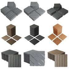 27x Plastic Patio Deck Tiles