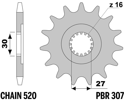 Pbr front sprocket - front,