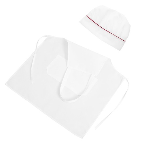 2pcs white apron set - white,