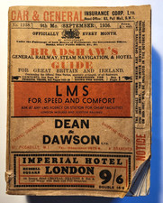 Sept 1936 Original Bradshaws