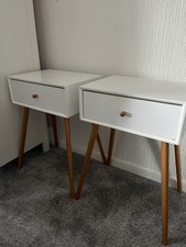 White Bedside Table Drawer