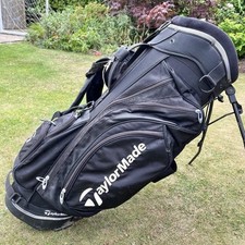 Taylormade Golf Stand Bag 7 Way Divider Dual Izzo Straps Rain Cover Legs Black