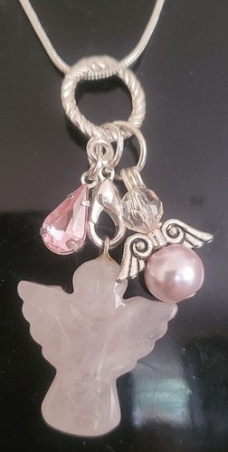 Guardian angel necklace rose - angel,