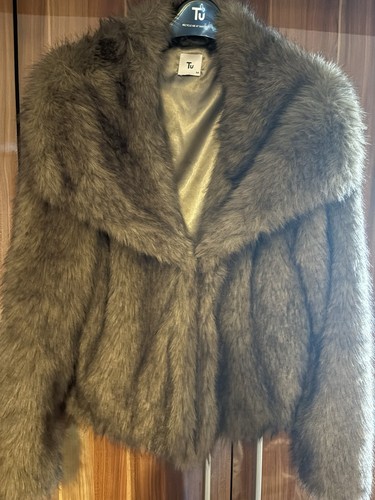 Women faux fur coat - faux,