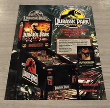 Data East Jurassic Park  Arcade Pinball Flyer, Advert