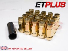 Gold GT50 Wheel Nuts x 20 12x1.5 Fits Honda Civic EG EK EP3 EK9 FN2 TYPE R