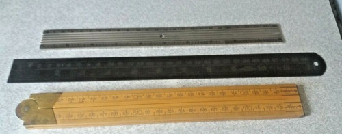 Vintage measuring rules - 3, rules-