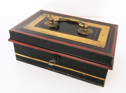 Vintage money cash tin with - vintage,