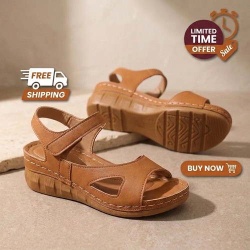Womens mid wedge heel sandals - womens,