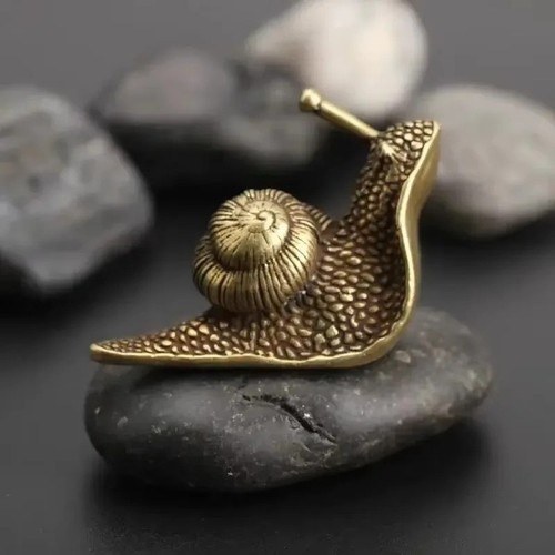 Copper snail figurine - snail,