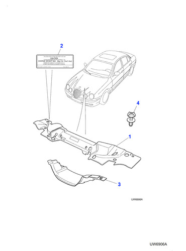 Jaguar centre cover type - s-type, 3.0