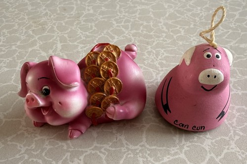 Two small decorative pig - two,