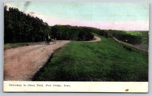 Postcard driveway olson park - olson,