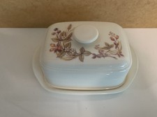 Vintage Marks and Spencer Harvest Melamine Butter Cheese Dish Lidded 