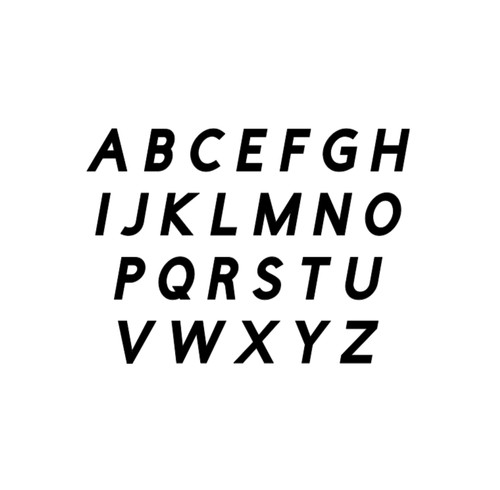 Vinyl decal alphabet 3 - decal,