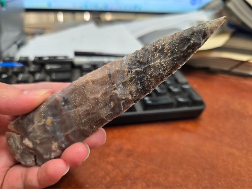 Agate stone spearhead - agate,