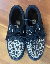 TUK Black Suede Leopard