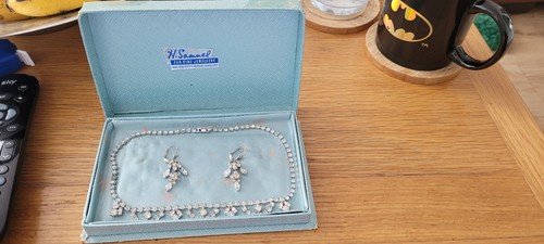 Vintage diamante necklace and - vintage,