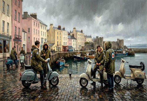 Mod mods scooter rally poster - mods,