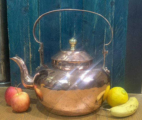 Huge antique copper hammered - antique,