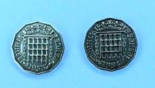 1953 & 1954 Brass Three Pence