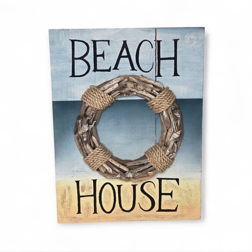 Blue and tan beach - tan, house
