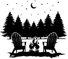 LARGE car bonnet side sticker camp life camper van caravan vinyl  decal wall art