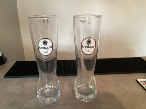 Two krombacher lager pint - krombacher,