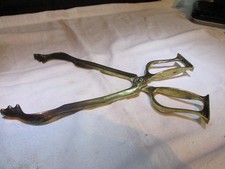 Solid Brass Coal - Wood - Fire Tongs