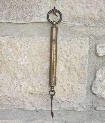 Antique tubular brass spring - tubular,