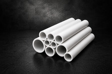 White pvc round tube pipe - pvc,