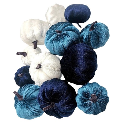 12pcs small velvet pumpkins - 12pcs,