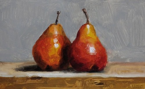 Pears oil painting - oil,