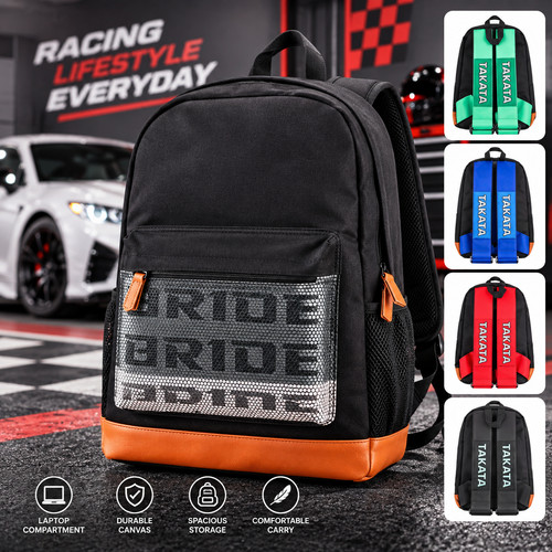 Men racing style - style, backpack