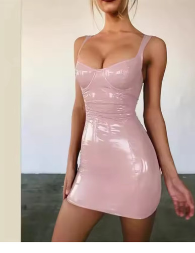 Women pvc faux leather - leather, mini