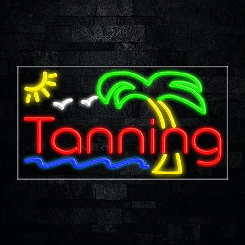 Tanning led neon sign x - tanning,
