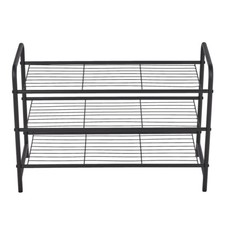 3/5 Tier Shoe Stand Storage Organiser Rack Lightweight Compact Space Save Shelf