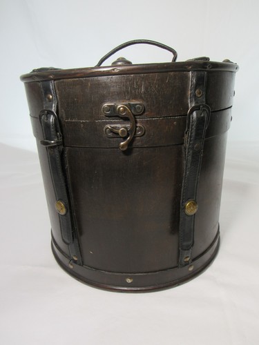 Vintage wooden hat - box, with