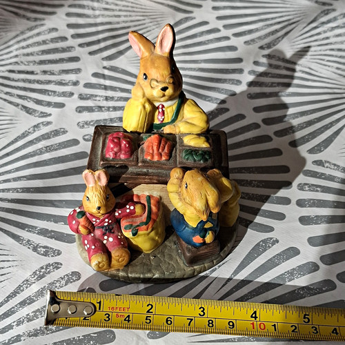 Ceramic rabbit family market - ceramic,
