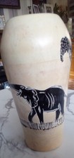 soapstone vase with painted